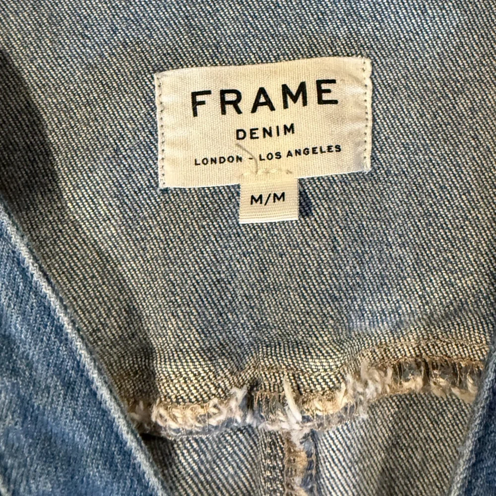 Frame Denim Blue Jeans Women's Le Slender Jumpsuit Overalls Size Medium 27 - Picture 2 of 12